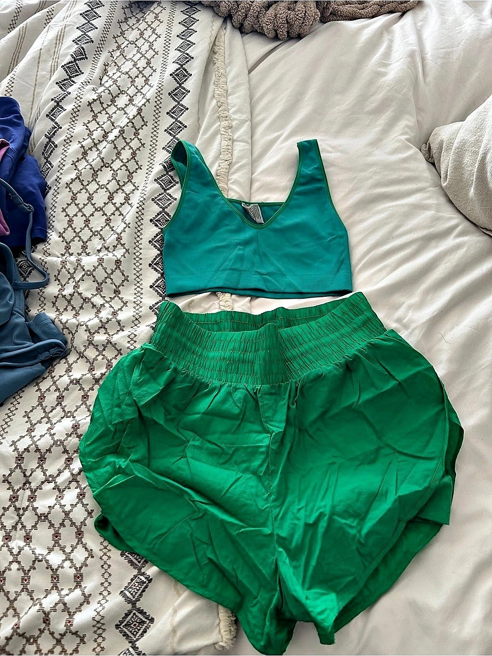 all in motion Green Athletic Tank Top & Shorts Set